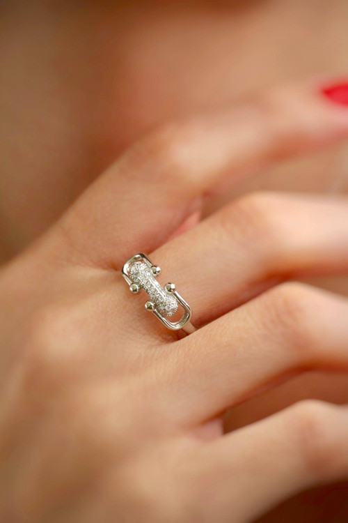 انگشتر ست سرویس تیفانی مدل لوسیا با آبکاری ضدحساسیت