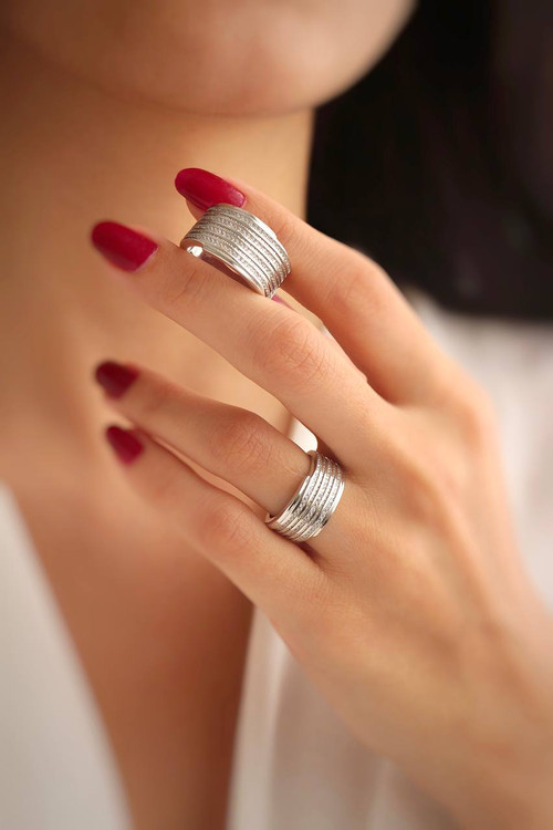 ست حلقه نقره زنانه و مردانه مدل رویای ابدی با طراحی قالب طلا و عیار ۹۲۵