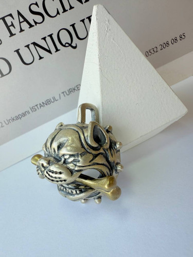 پلاک نقره ۹۲۵ طرح بولداگ تایلندی وزن ۳۲/۶۹ گرم