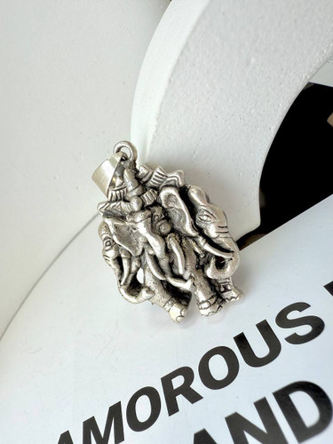 پلاک نقره ۹۲۵ طرح ماموت تایلندی سه بعدی