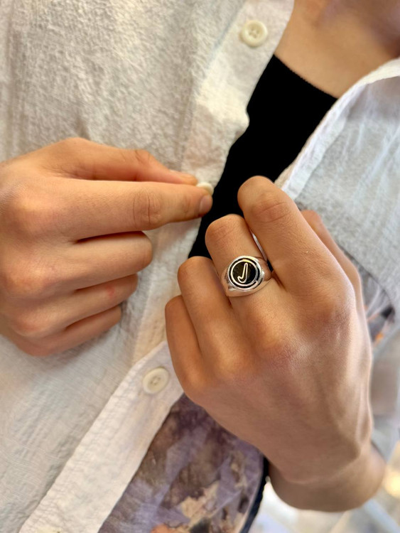 انگشتر نقره مردانه نایک گرد اسپرت